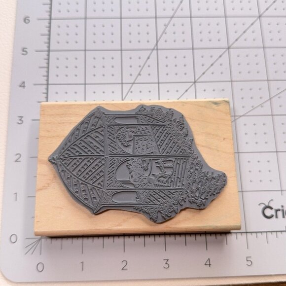 Large Garden Gazebo Rubber Stamp Stampendous 1989 P04 Romantic Lattice Craft - Picture 5 of 5